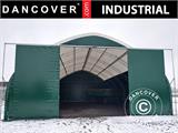 Portão deslizante 3x3m para tenda galpão/armazém agrícola 12m, PVC, Verde