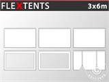 Külgseina komplekt Pop up aiatelk FleXtents® Xtreme Heavy Duty PVC 3x6m, Valge