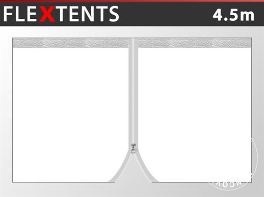 Bočna stranica s patentnim zatvaračem za FleXtents, 4,5m, Bijela