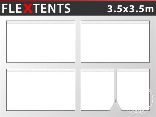 Sidovägg kit för Snabbtält FleXtents PRO 3,5x3,5m, Vit