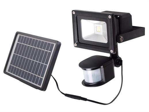 Schijnwerper, LED, W/zonnepaneel, sensor en batterij