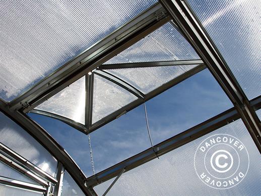 Ventilation window for greenhouse TITAN Arch 90 and TITAN Arch 130, 40x101 cm, Silver