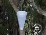 Lámpara solar Hang Creamy LED, 10x10x34cm, Blanco

