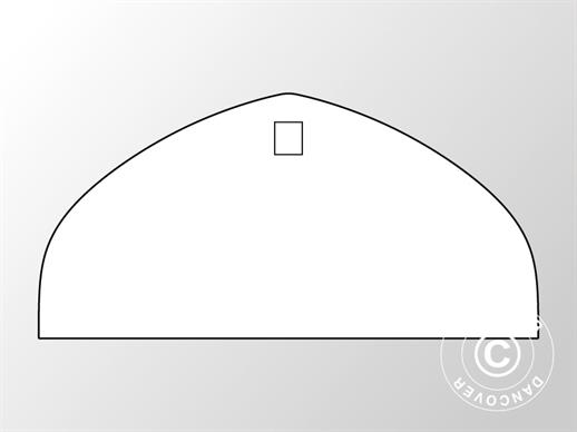 Nepārtraukta gala siena priekš noliktavas telts/noliktavas angāra 9x4,42m, PVC, Balta