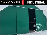 Portão deslizante 3x3m para tenda galpão/armazém agrícola 10m, PVC, Verde