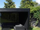 Sähköllä toimiva sivuseinäverho bioilmastolliselle pergola paviljongille San Pablo, 4m, Musta