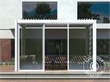 Conjunto de porta deslizante c/vidro para pavilhão San Pablo, 4m, Branco