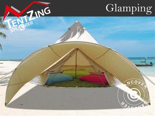 Tenda da sole ad Arco per Tenda a Campana TentZing®, 3,6x2,4m, Sabbia