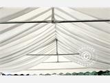 Griestu dekora un balstu aizskaru paka, 4x6 m pasākumu teltij, Balts
