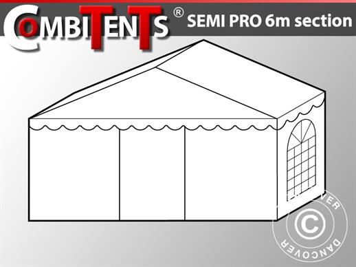 2m lõpp-sektsiooni pikendus Semi PRO CombiTent® jaoks, 6x2m, PVC, Valge