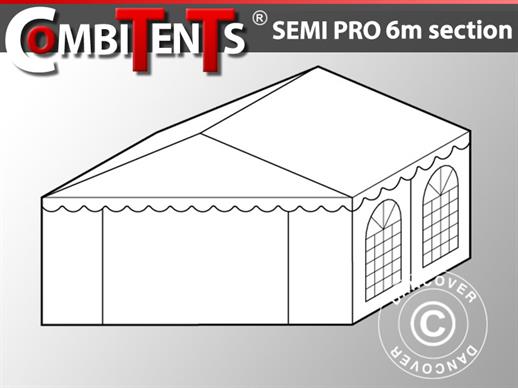 Przedłużenie do sekcji końcowej 4m do namiotu Semi PRO CombiTents®, 6x4m, PCV, białe