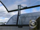 Ventilationsfönster med automatisk öppnare för växthus Strong NOVA 4m brett, Silver