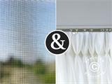Zestaw ścian bocznych+moskitiera do bioklimatycznej pawilonu pergola San Marino, 3x4m, Biały