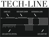 Ljusslinga LED, startset, Tech-Line, 4,5m, Varm Vit BARA 6 ST. KVAR