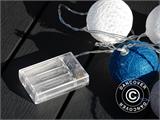 Lemputės - medvilniniai kamuoliukai, Aquarius, 30 LED lempučių Mėlynas mišinys, LIKO TIK 2 VNT.