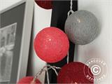 Łańcuch świetlny Cotton Balls, Capricorn, 30 LED, Różowy mix