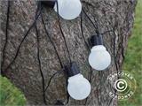 Łańcuch świetlny LED, 6m, Czarny/Oszroniony/Zimny Biały