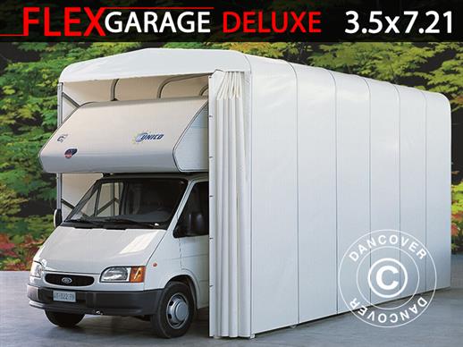 Garage tunnel pliable (Caravane), 3,5x7,21x3,9m, Blanc