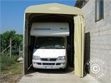 Folding tunnel garage (Caravan), 3.5x7.21x3.9 m, Beige