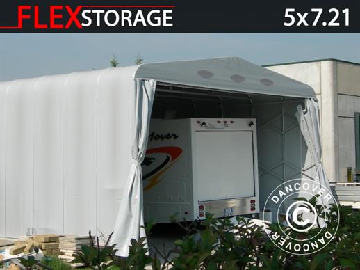 Skladišni šator Maxi Box, 5x7,21x3,76m, Siva