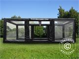 Oppblåsbar garasje 2,7x5m, PVC, svart/transparent m/pumpe