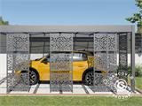 Auto-nadstrešnica Libeccio 5 s bočnim panelima,3,26x5,09x2,34m, Antracit