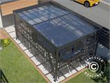 Auto-nadstrešnica Libeccio 8 s bočnim panelima,3,26x5,09x2,34m, Antracit