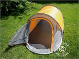 Camping tent pop-up, FlashTents®, 2 persons, Orange/Grey