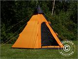 Šator za kampiranje, Teepee, TentZing®, 4 osobe, Narančasta/Tamno Siva