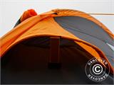 Campingtelt, TentZing® tunnel, 4 personer, oransje/mørkegrå