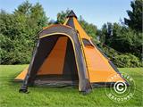 Tente de camping, TentZing® Teepee, 5 personnes, Orange/Gris foncé