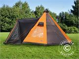 Campingzelt, TentZing® Teepee, 5 Personen, Orange/Dunkelgrau