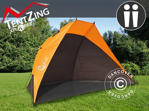 Strandtent, TentZing®, 2 personen, Oranje/Donkergrijs