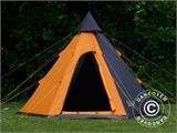 Namiot turystyczny Teepee, TentZing®, 4-osobowy, Pomaranczowy/Ciemny szary