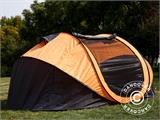 Campingtelt Pop-up, FlashTents®, 4 personer, Large, Orange/Mørkegrå