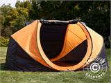 Pop-Up Campingzelt, FlashTents®, 4 Personen, Large, Orange/Dunkelgrau