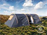 Campingtelt, TentZing® tunnel, 6 personer, Oransje/mørk grå