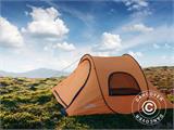 Campingtelt pop-up, Flashtents®, 4 personer, Medium PT-1, oransje/mørkegrå