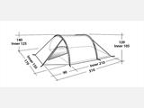 Šator za kampiranje Easy Camp, Tornado 300, 3 osobe, Siva
