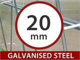 Greenhouse polycarbonate TITAN Classic 240, 6.6 m², 2x3.3 m, Silver