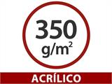 Guarda-sol suspenso Napoli Braccio com sanefa, 3x3m, Cru