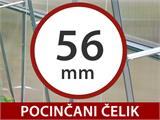 Staklenik polikarbonatni TITAN Dome 320, 10m², 2,5x4m, Srebrna