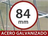 Invernadero comercial de policarbonato de 10mm TITAN Arch 196, 31,5m², 7,5x4,2m, Plateado
