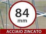 Serra professionale in policarbonato 10mm TITAN Peak 360, 14,7m², 3,5x4,2m, Argento