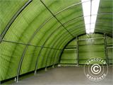 Tunnel Agricole 9,15x12x4,5m, PE avec panneau vitré, vert