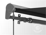 Awning w/Crank handle, 3.95x3 m, Grey/Grey Frame
