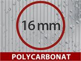 Terrasseoverdækning Easy m/polycarbonattag, 3x3m, Antracit