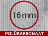 Terrassikate Legend polükarbonaadist katusega, 4x4m, Antratsiit