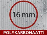 Terassikatos Easy polykarbonaattikatolla, 3x6m, Antrasiitti