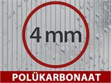 Seinakasvuhoone, Polükarbonaadist, 2,4m², 1,25x1,92x2,21m alusega, Alumiinium